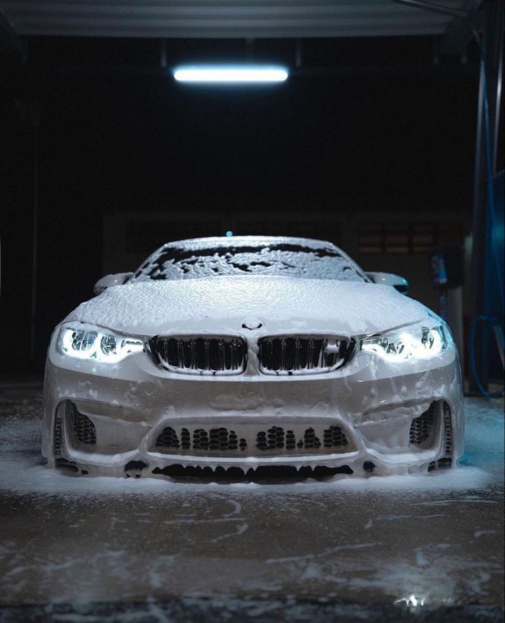 Paint polishing on luxury black car